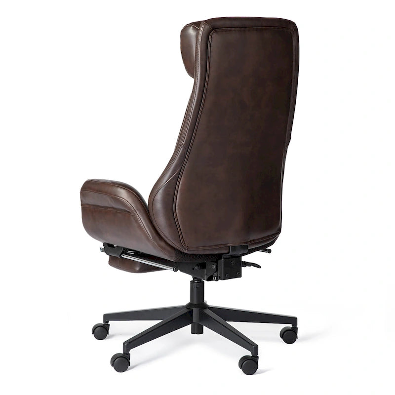 Chaise de bureau ergonomique inclinable et pivotante avec repose-pieds et accoudoirs