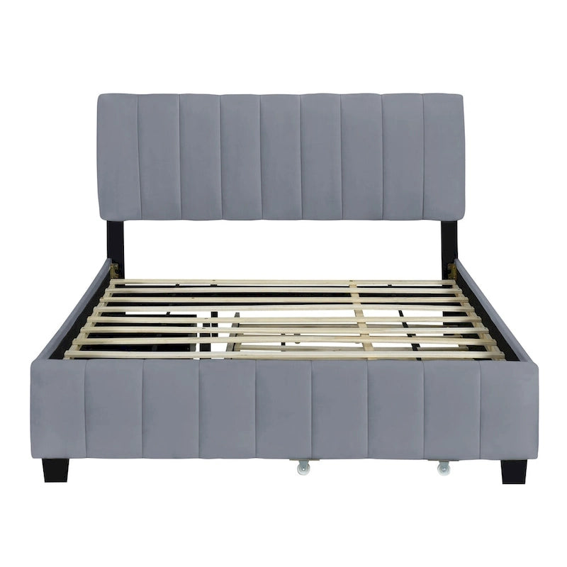 Lit plateforme en velours