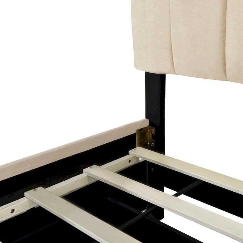 Lit plateforme en velours
