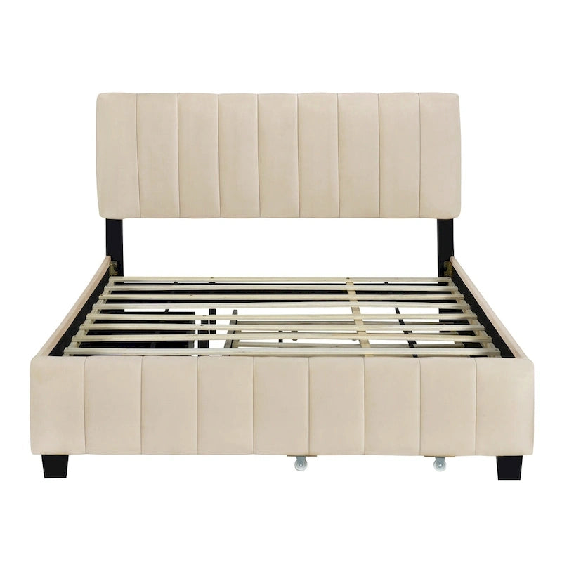 Lit plateforme en velours