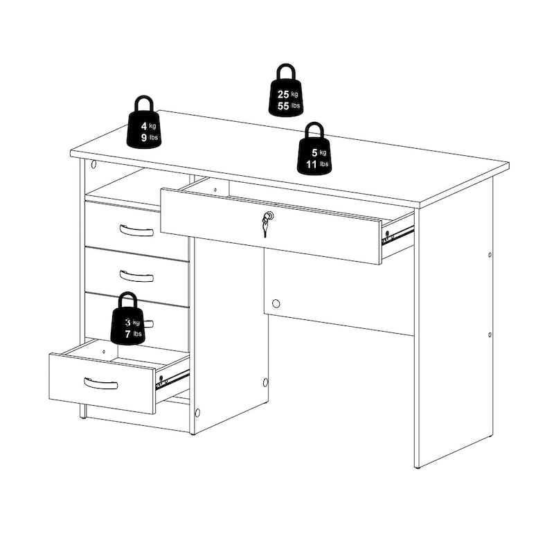 Bureau 5 tiroirs