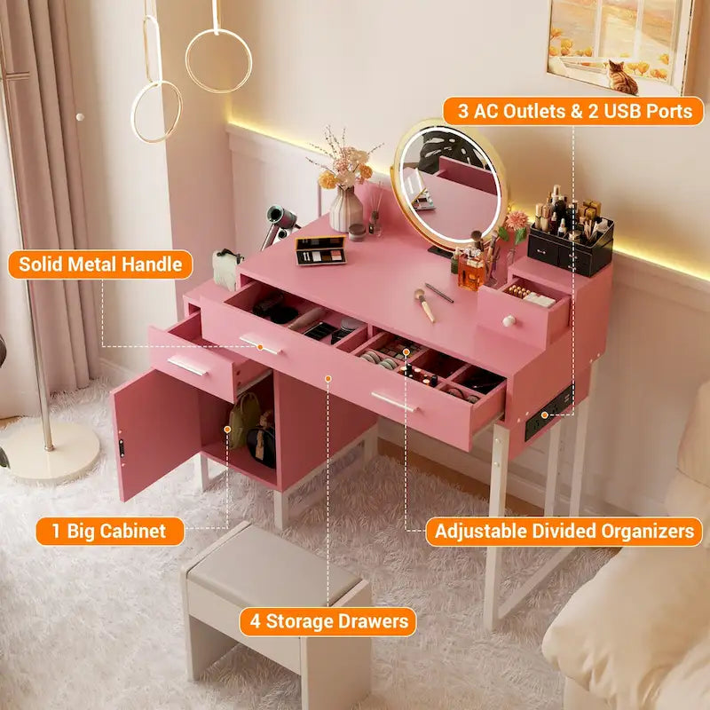 Table de toilette réversible