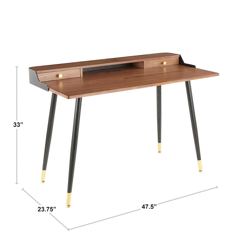 Bureau de style médiéval moderne en métal et bois