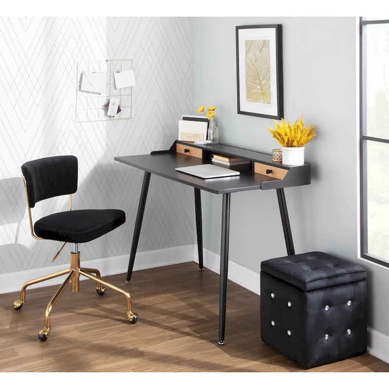 Bureau de style médiéval moderne en métal et bois
