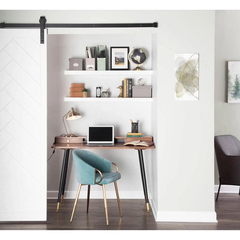 Bureau de style médiéval moderne en métal et bois