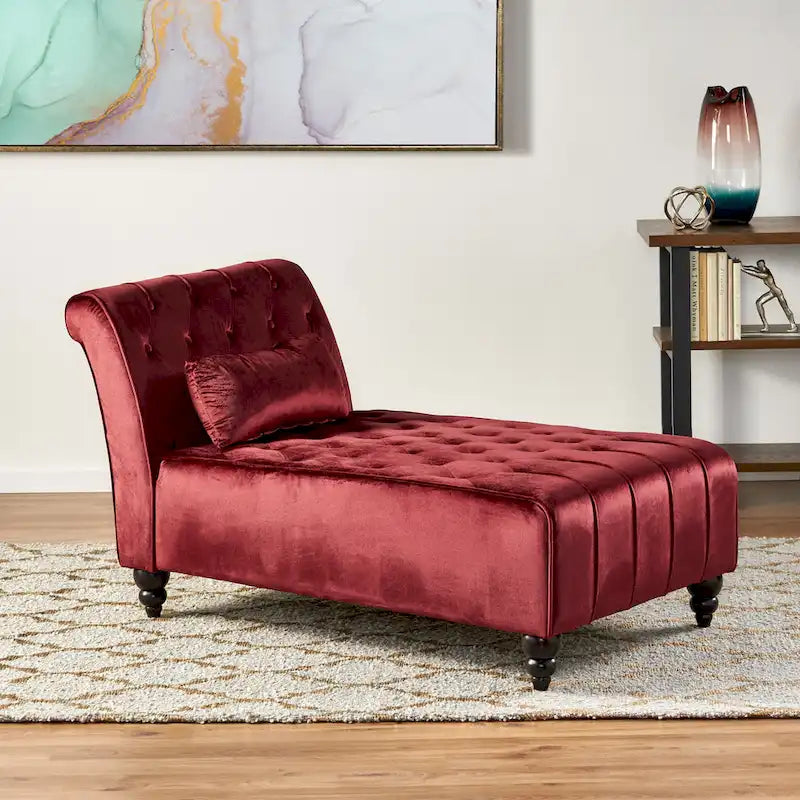 Chauffeuse moderne de luxe en velours capitonné