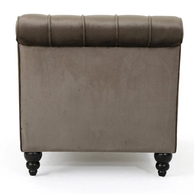 Chauffeuse moderne de luxe en velours capitonné