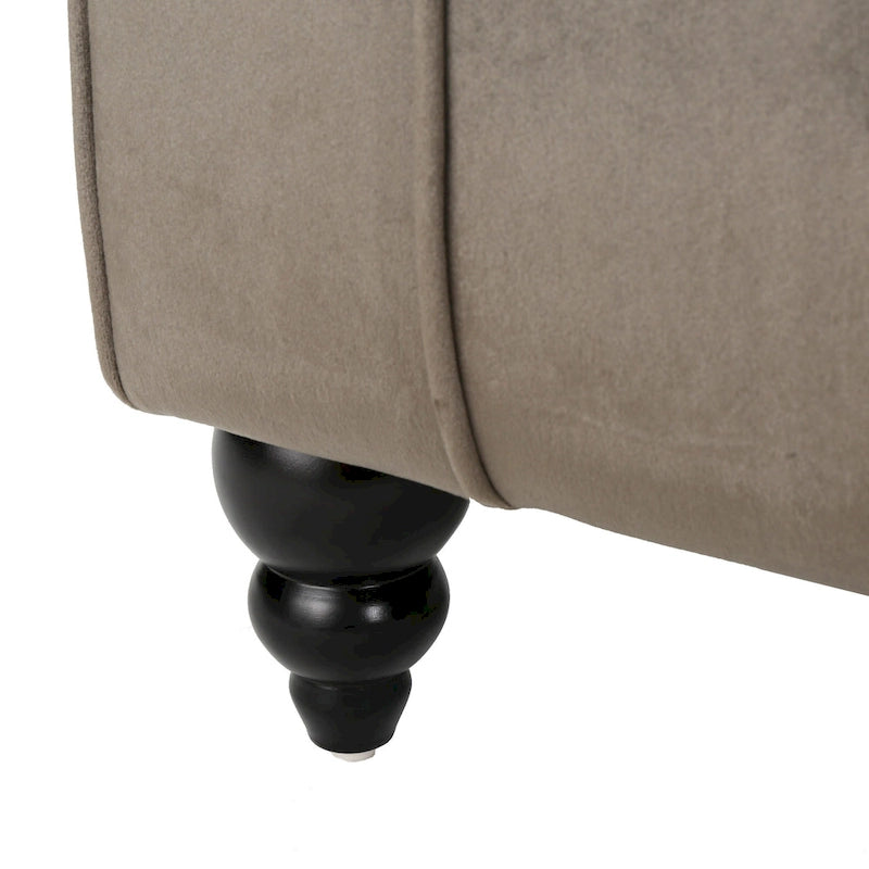 Chauffeuse moderne de luxe en velours capitonné