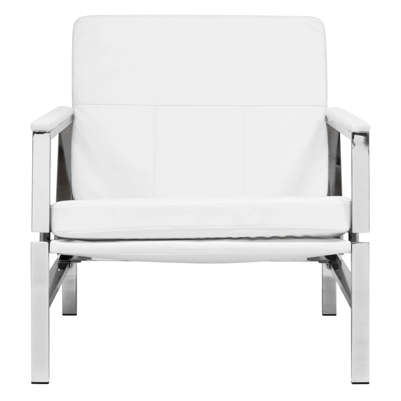 Chaise décontractée de style médiéval en métal et cuir recyclé