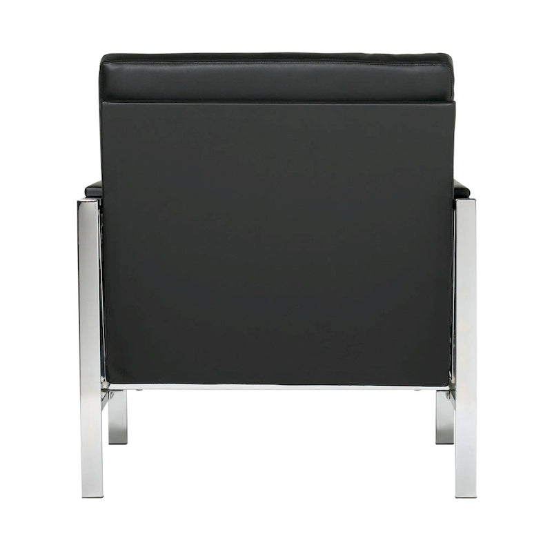 Chaise décontractée de style médiéval en métal et cuir recyclé