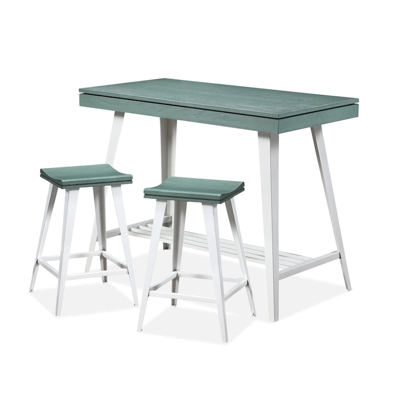 Ensemble de salle à manger moderne de 3 pièces, hauteur bar, avec pieds en acier