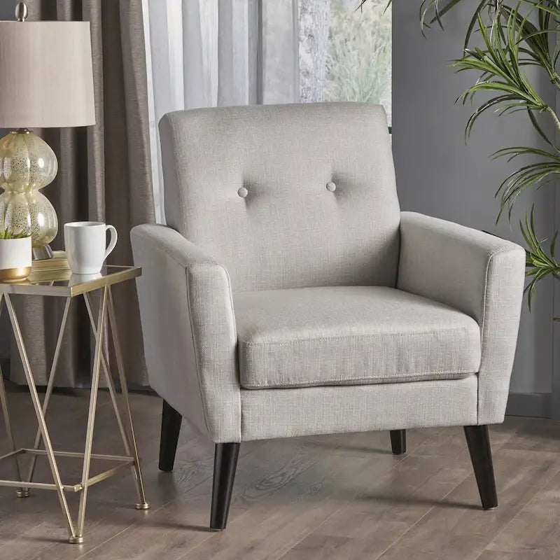 Fauteuil club en tissu de style Mid-Century