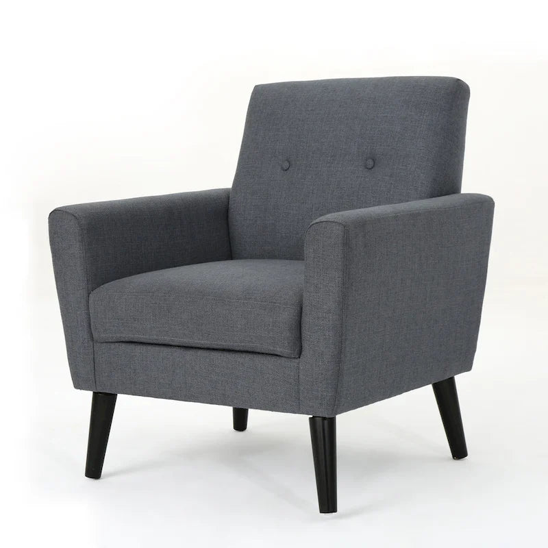 Fauteuil club en tissu de style Mid-Century