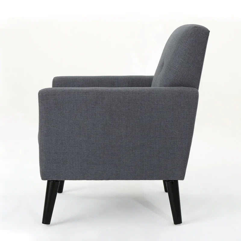 Fauteuil club en tissu de style Mid-Century