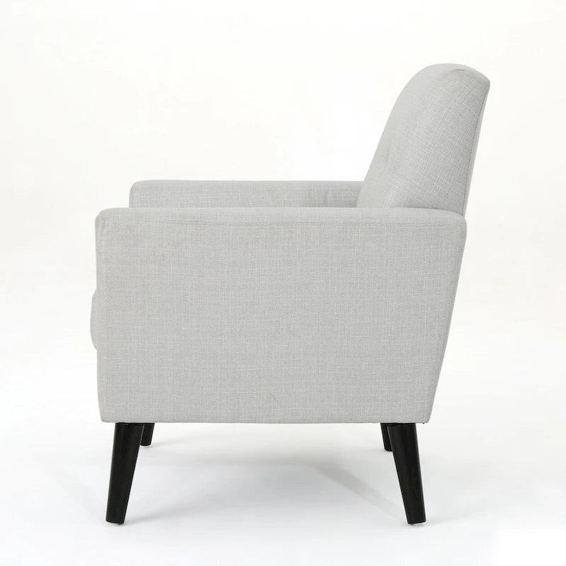 Fauteuil club en tissu de style Mid-Century