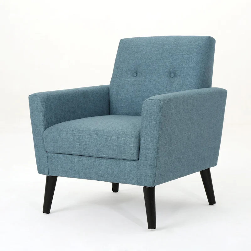 Fauteuil club en tissu de style Mid-Century