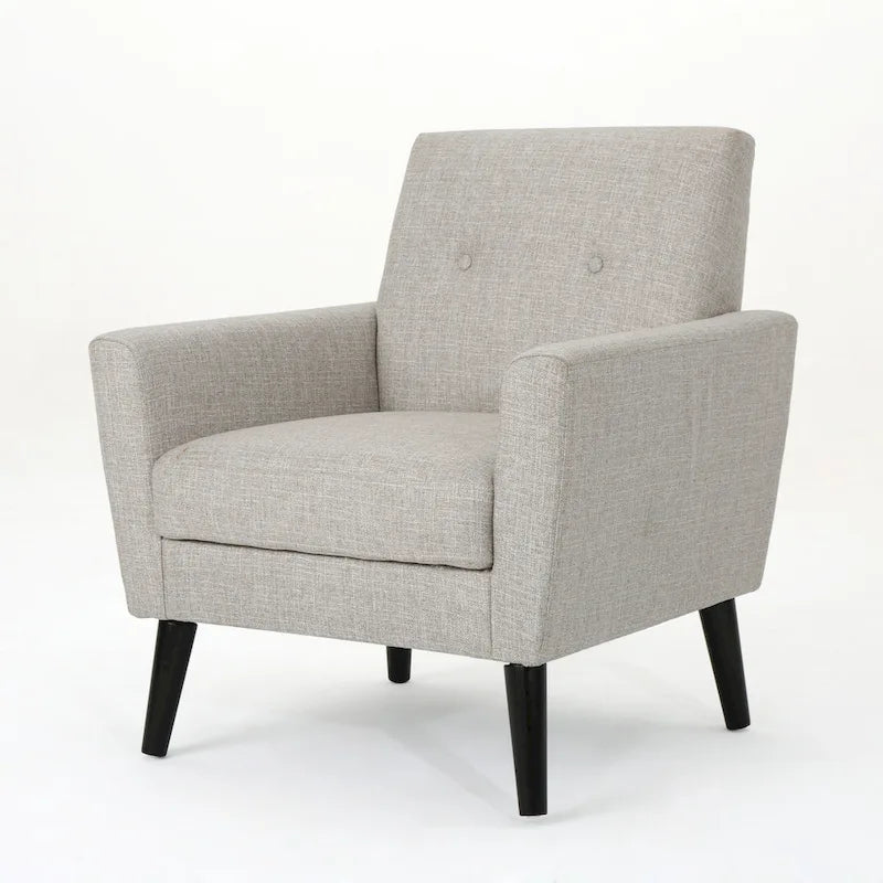 Fauteuil club en tissu de style Mid-Century