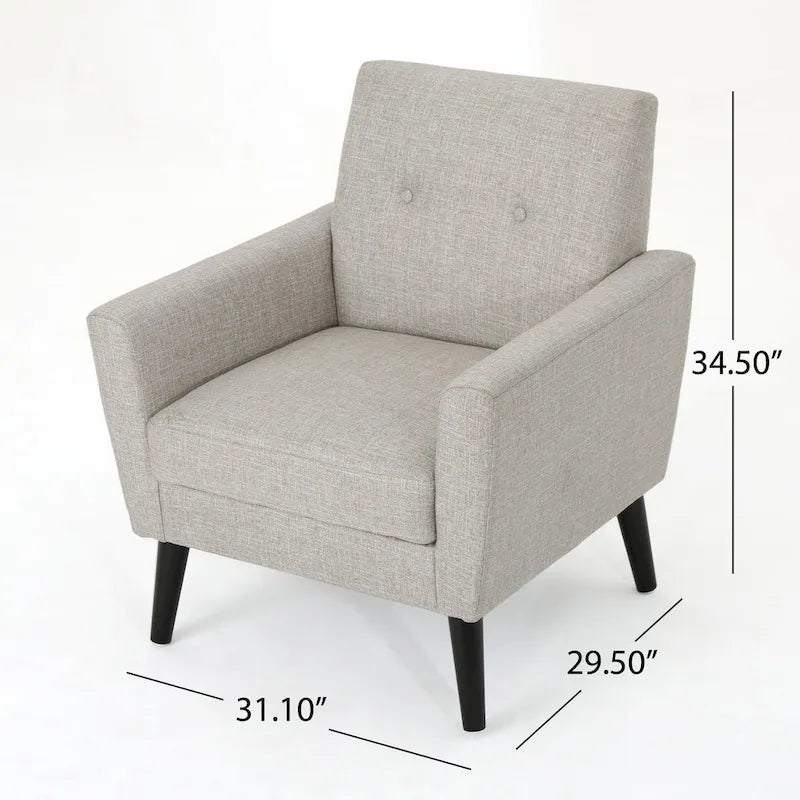 Fauteuil club en tissu de style Mid-Century
