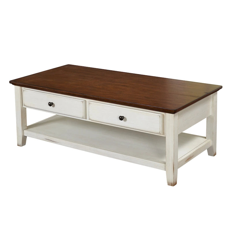 Table basse — 46 cm H x 121 cm L x 60 cm P