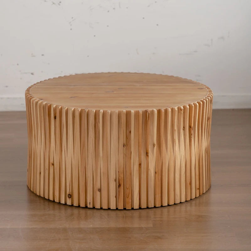 Table basse cylindrique rétro-chic