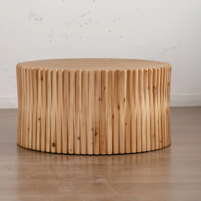 Table basse cylindrique rétro-chic