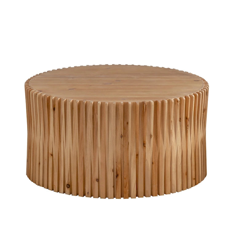 Table basse cylindrique rétro-chic