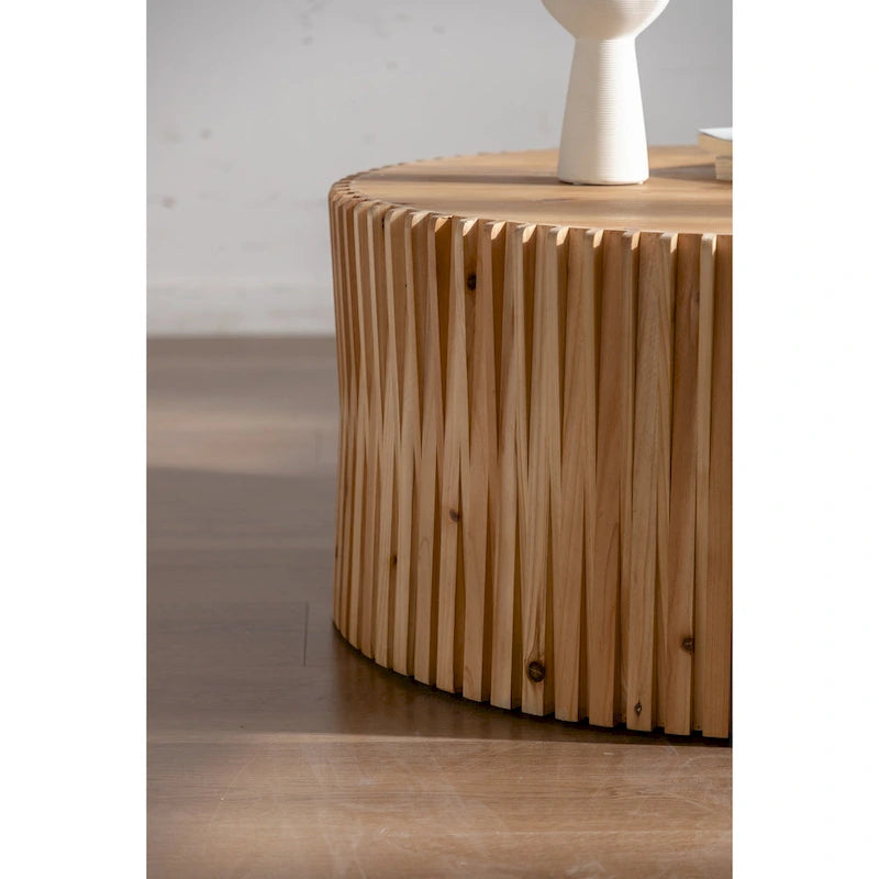 Table basse cylindrique rétro-chic