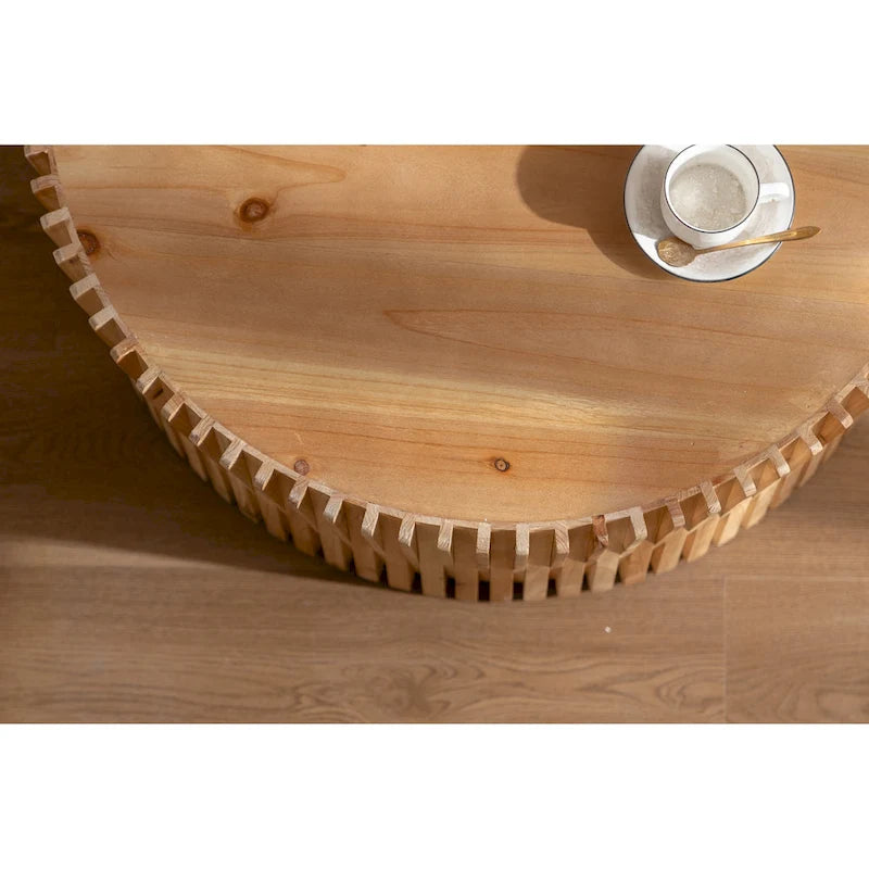 Table basse cylindrique rétro-chic