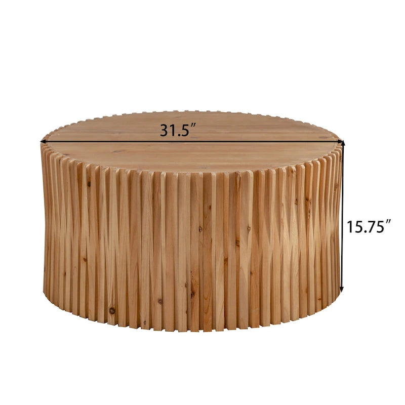 Table basse cylindrique rétro-chic