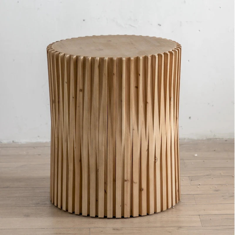 Table basse cylindrique rétro-chic