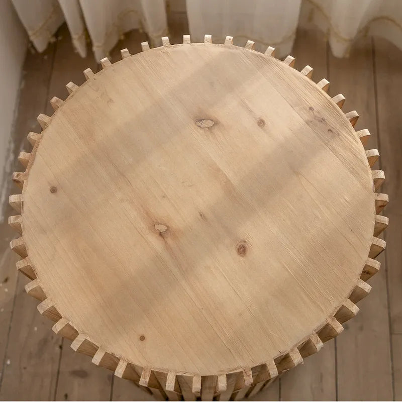 Table basse cylindrique rétro-chic