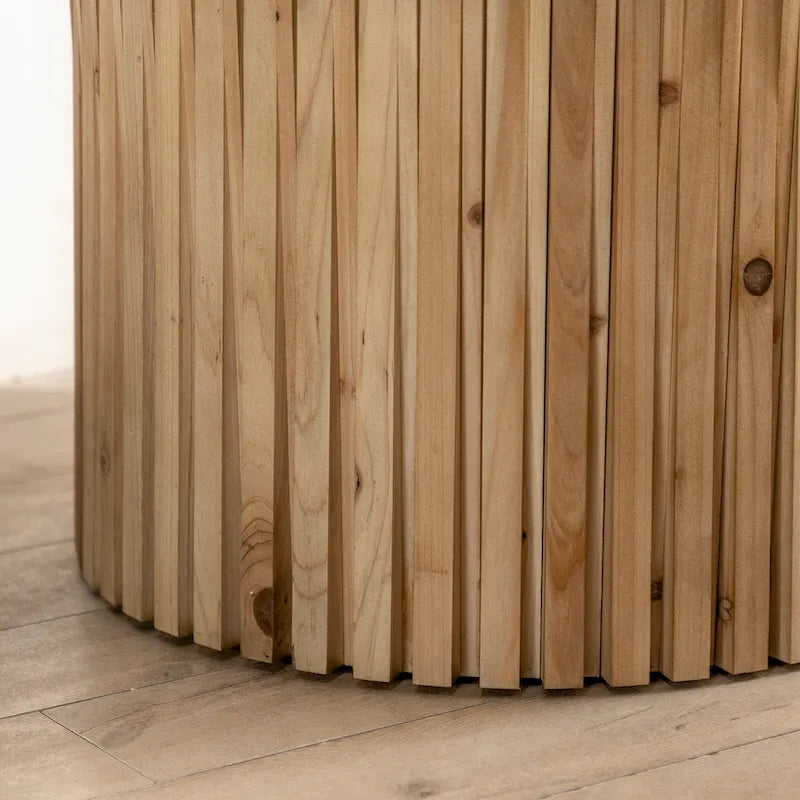 Table basse cylindrique rétro-chic