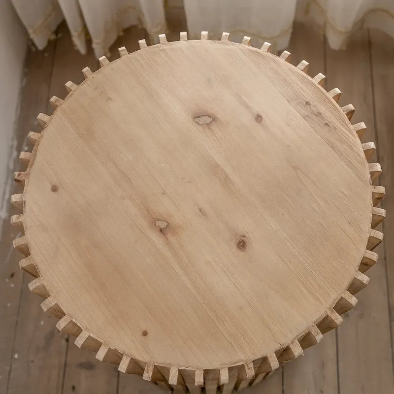 Table basse cylindrique rétro-chic
