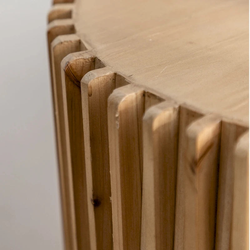 Table basse cylindrique rétro-chic