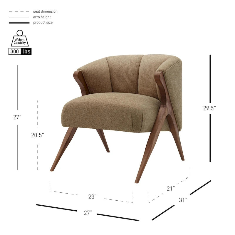 Fauteuil d'appoint bas du milieu du siècle
