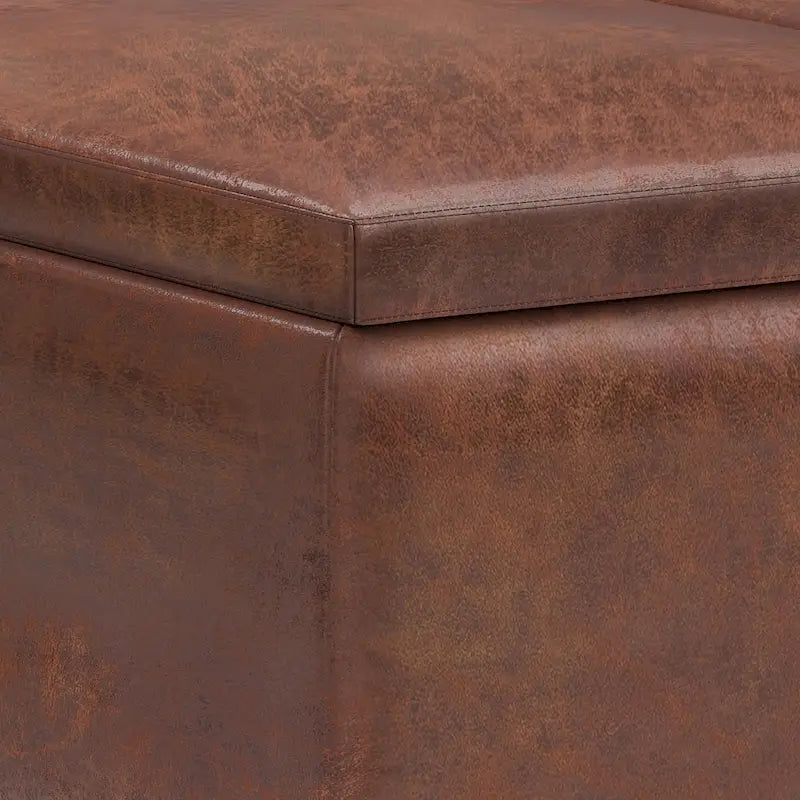 Ottoman rectangulaire de style table, moderne du milieu du siècle, de 34 pouces de largeur