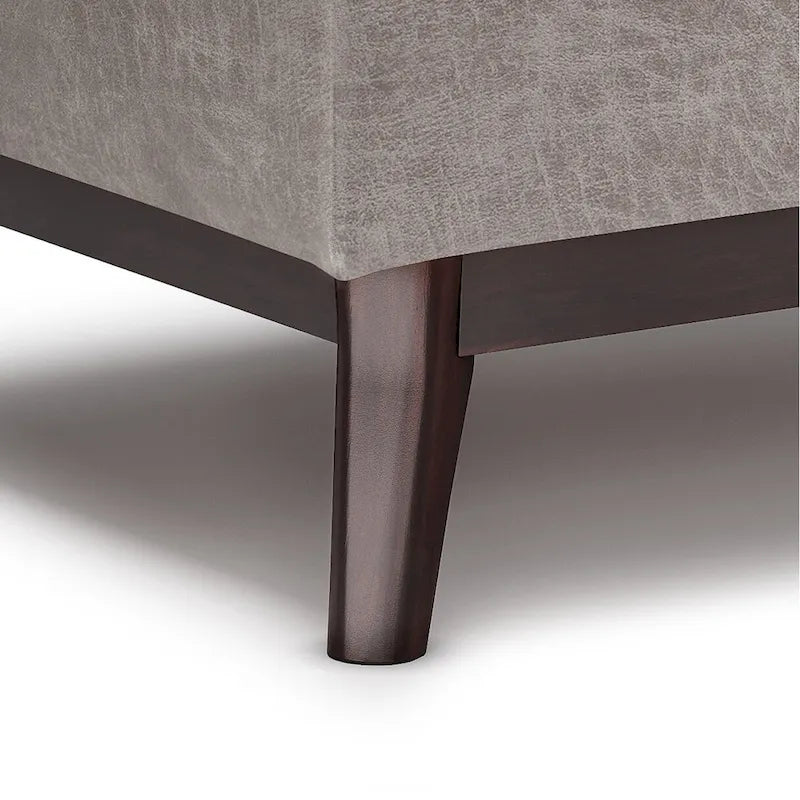 Ottoman rectangulaire de style table, moderne du milieu du siècle, de 34 pouces de largeur