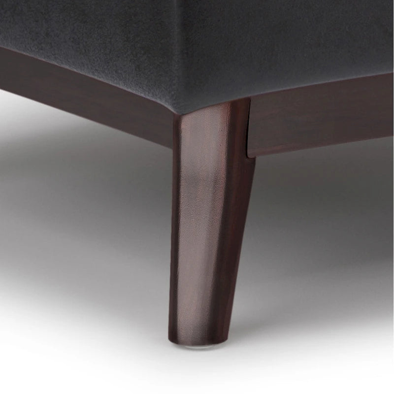 Ottoman rectangulaire de style table, moderne du milieu du siècle, de 34 pouces de largeur