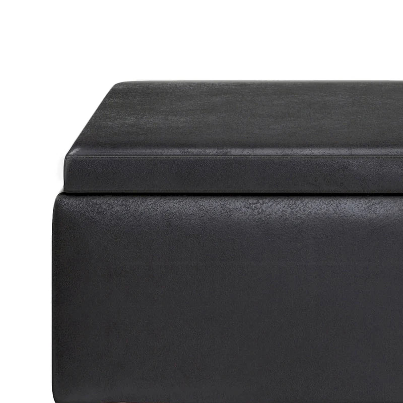Ottoman rectangulaire de style table, moderne du milieu du siècle, de 34 pouces de largeur