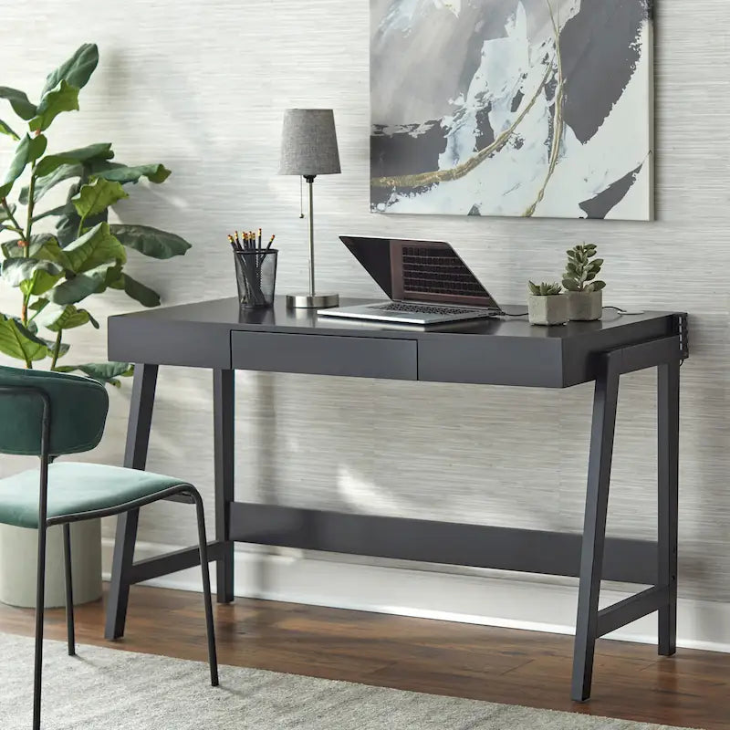 Bureau rectangulaire moderniste simple et intégré