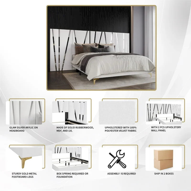 Lit mural de luxe moderne