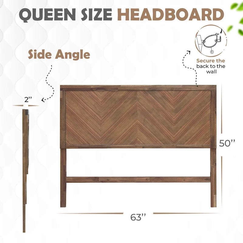 Tête de lit Queen à chevrons