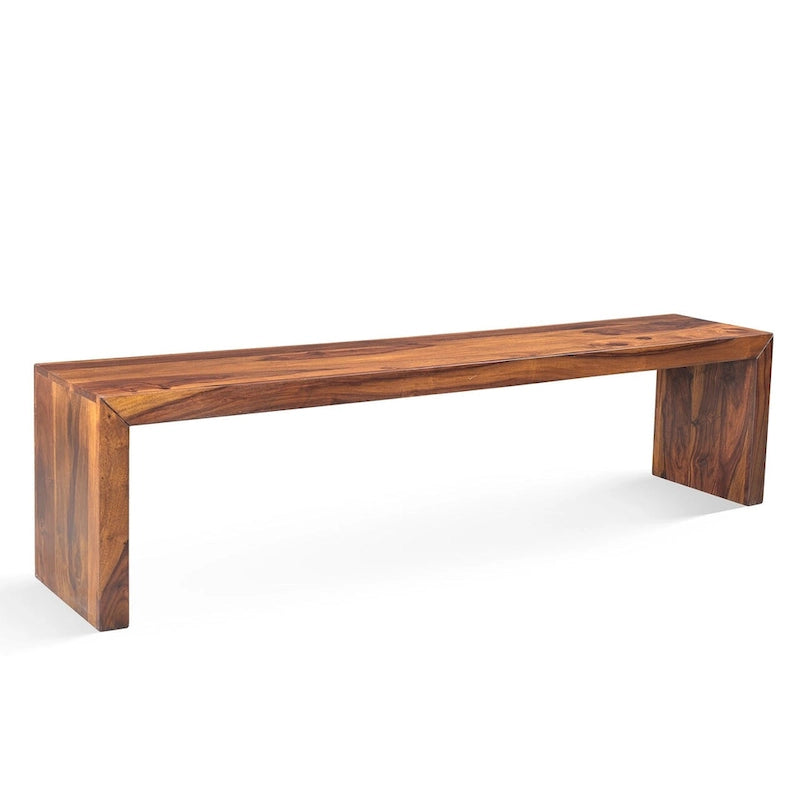 Banc artisanal en bois de Sesham massif
