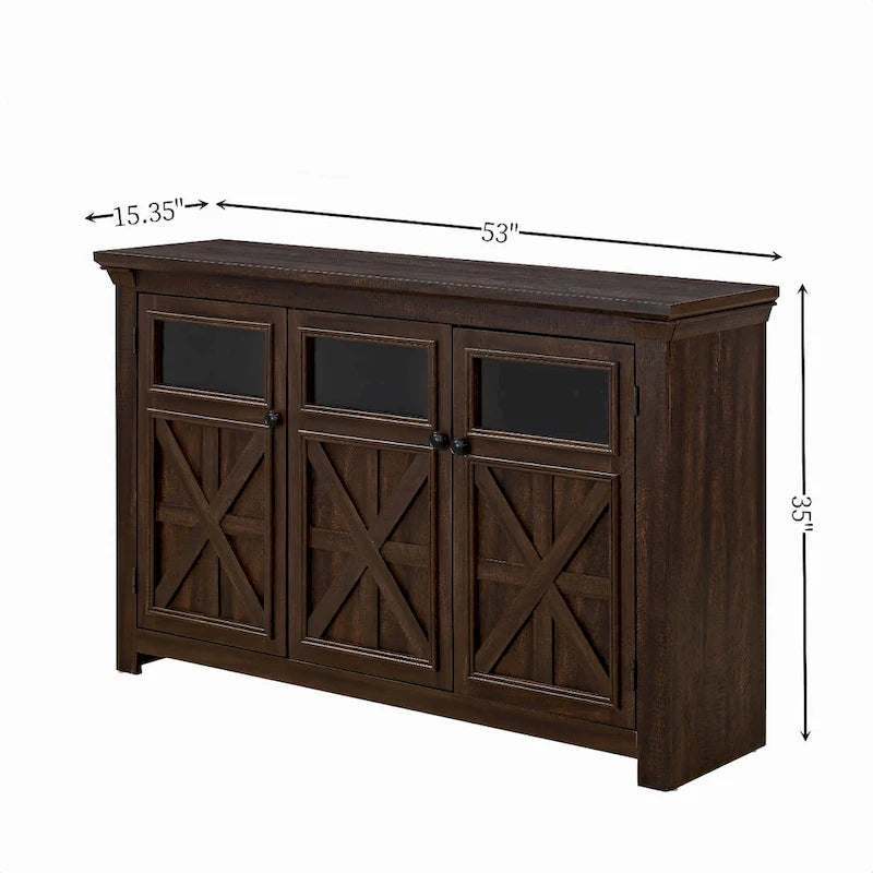 53 Armoire de buffet de ferme à 3 portes