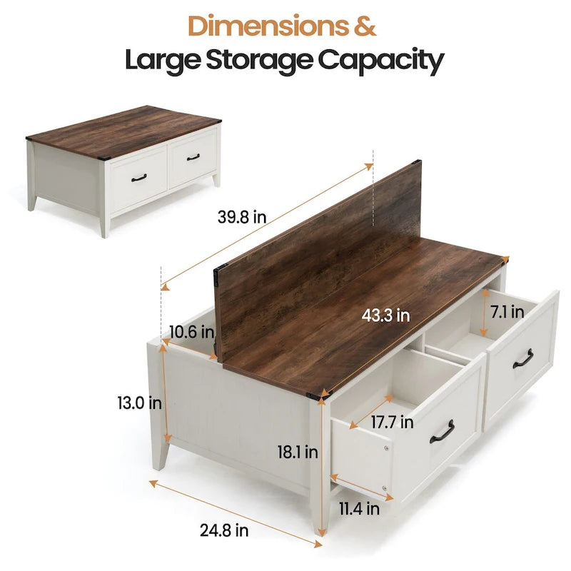 Table basse de style rustique
