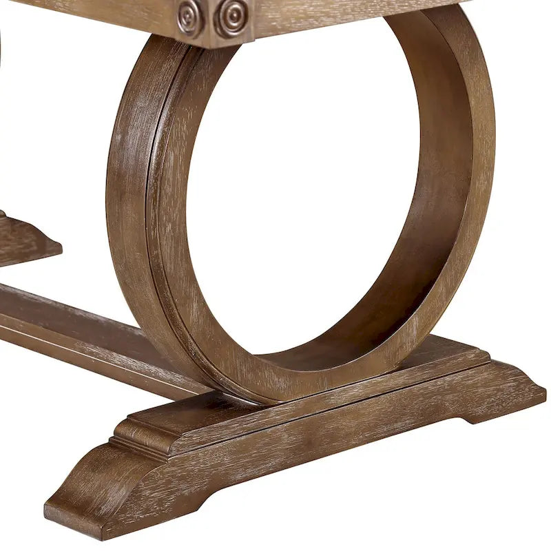 Table à manger extensible marron de 84 pouces