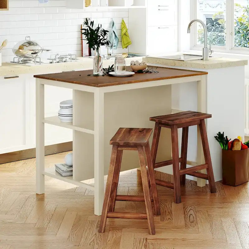 Ensemble îlot de cuisine 3 pièces de 45 po (comprend deux tabourets)