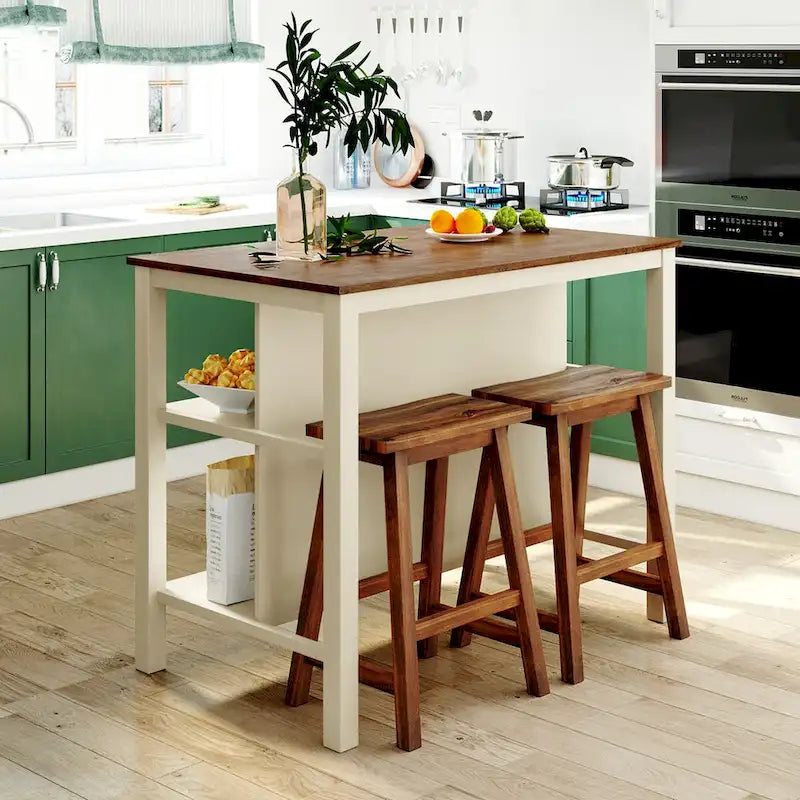 Ensemble îlot de cuisine 3 pièces de 45 po (comprend deux tabourets)