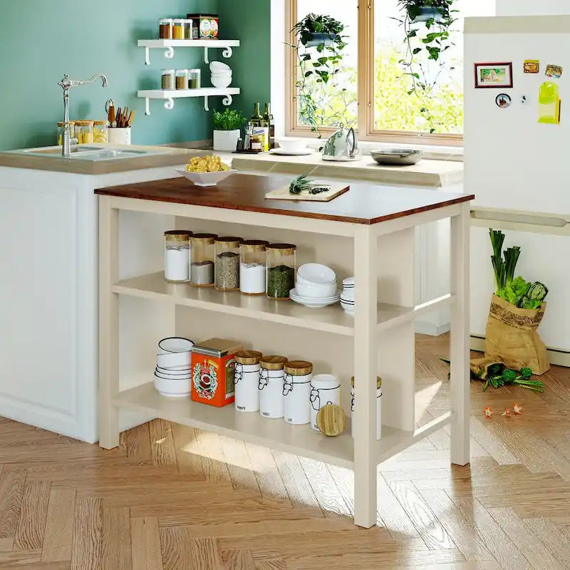 Ensemble îlot de cuisine 3 pièces de 45 po (comprend deux tabourets)
