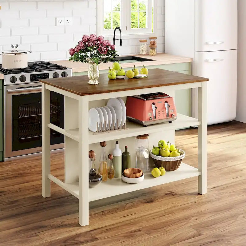 Ensemble îlot de cuisine 3 pièces de 45 po (comprend deux tabourets)